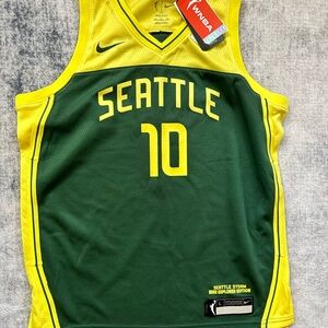 Nike WNBA Seattle Storm Green and Yellow Jersey — Sue Bird #10
